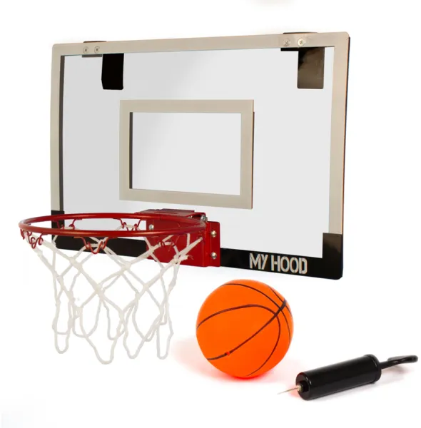 My Hood - Minibasket med platta - Inklusive boll och bollpump